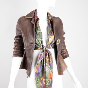 NEELY MACK Shrunken Leather Blazer Sz 0-2